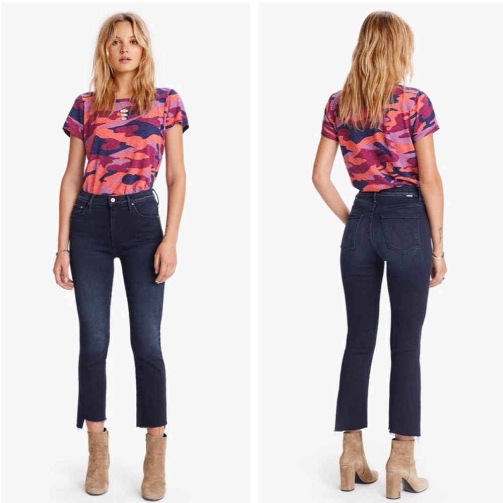 MOTHER Insider Crop Step Fray Jeans AFTER PARTY SIZE 25